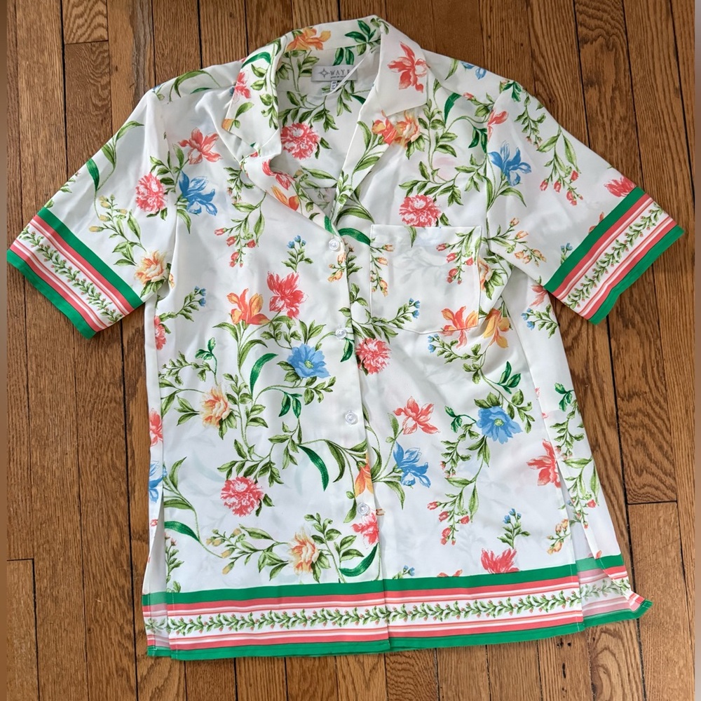 Wayf Multicolor Floral Button Down Shirt - Size XS
